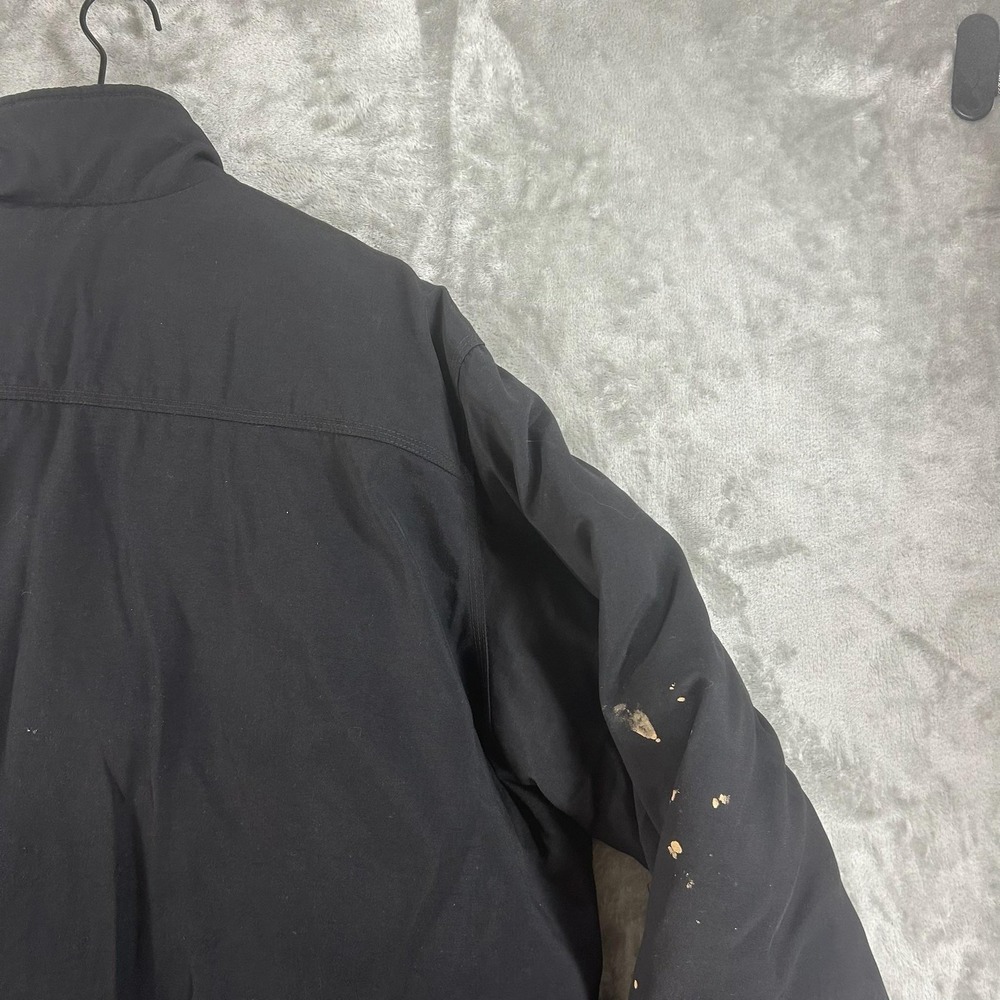 Carhartt Jacket Mens Large Black Canvas Full Zip Insulated Workwear Parka J174 - Picture 14 of 16